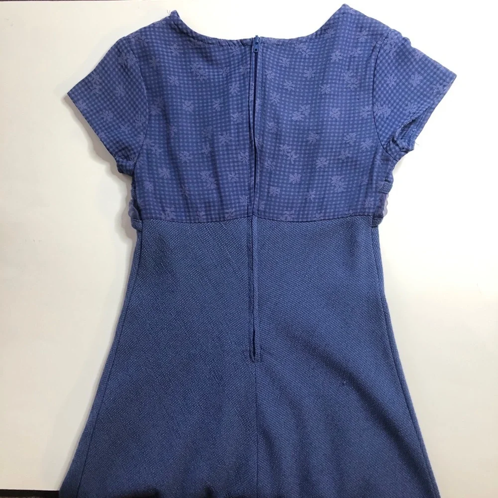 Kids dressed size 7 long dress navy blue floral - Picture 5 of 9